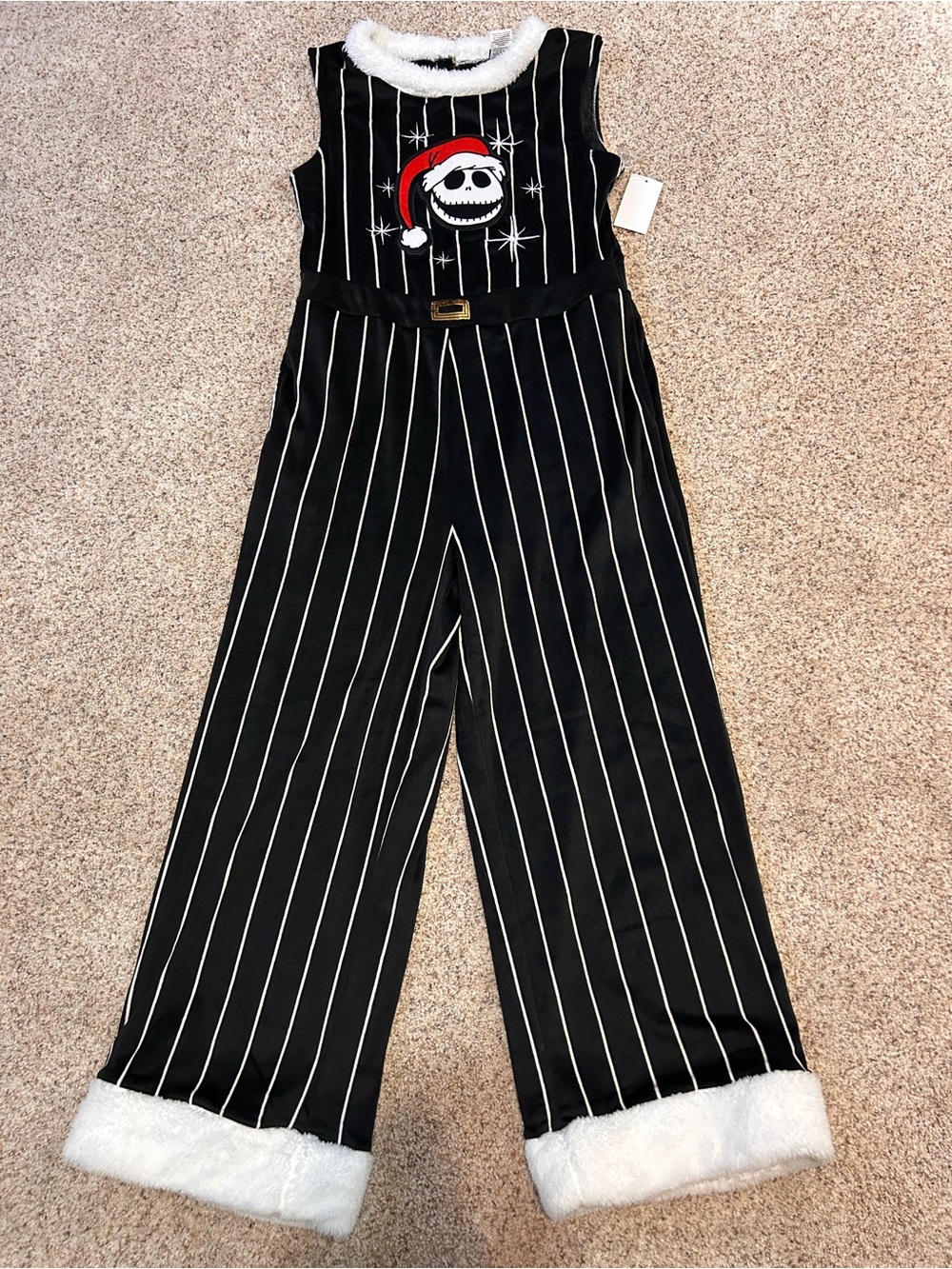 Disney Nightmare Before Christmas Black Pinstripe Jumpsuit featuring Jack